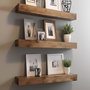 Hanah Home Raf274 Set de 3 Estanterías de Pared de Madera Maciza